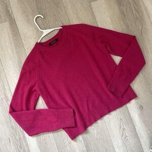 Elysewalker Cashmere Sweater crewneck long sleeve womens Pink (medium) classic